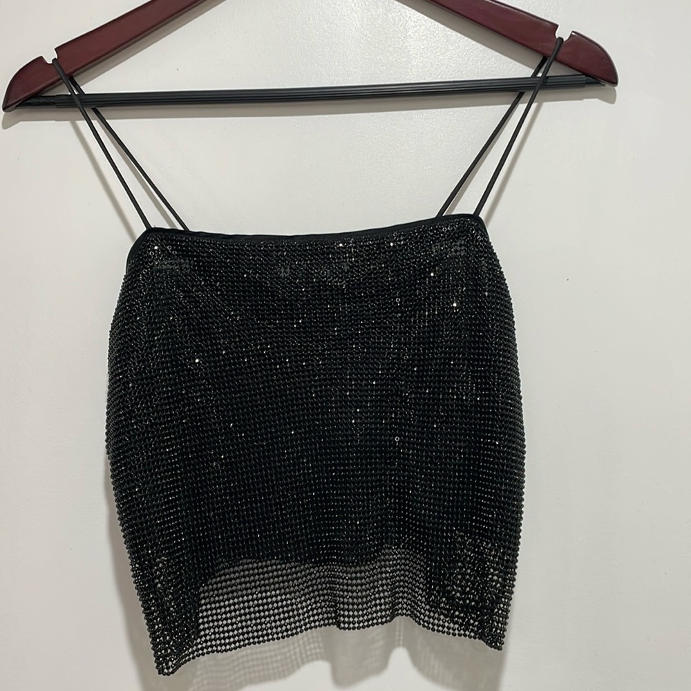 Alice + Olivia Grazi Chainmail Top